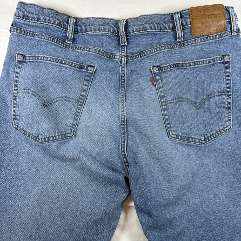 Levi's 514 Straight Fit Jeans Mens 40x32 Blue Denim Premium Casual Classic - Picture 8 of 13